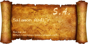 Salamon Azár névjegykártya